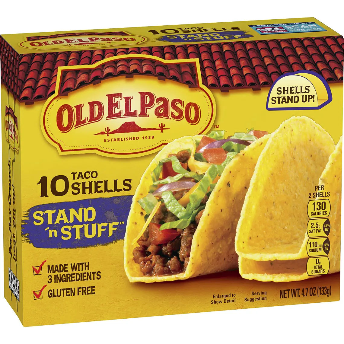 Old El Paso Taco Shells Stand 'N Stuff 10 count