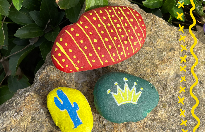 Assorted painted rocks