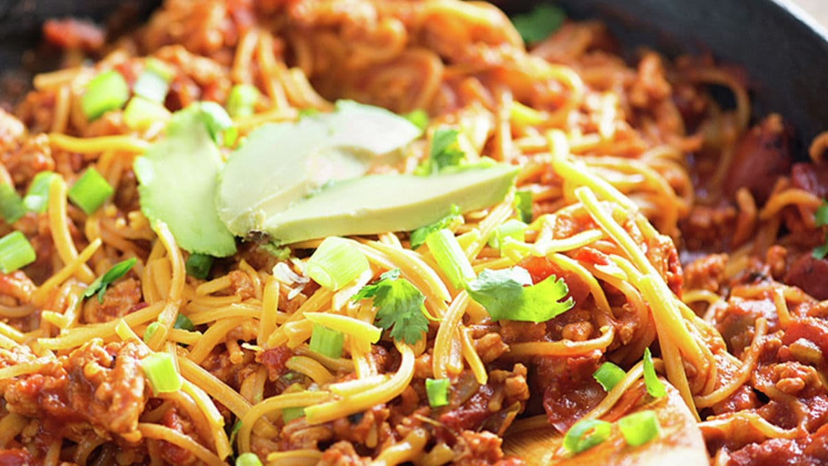 Taco Spaghetti Skillet Dinner