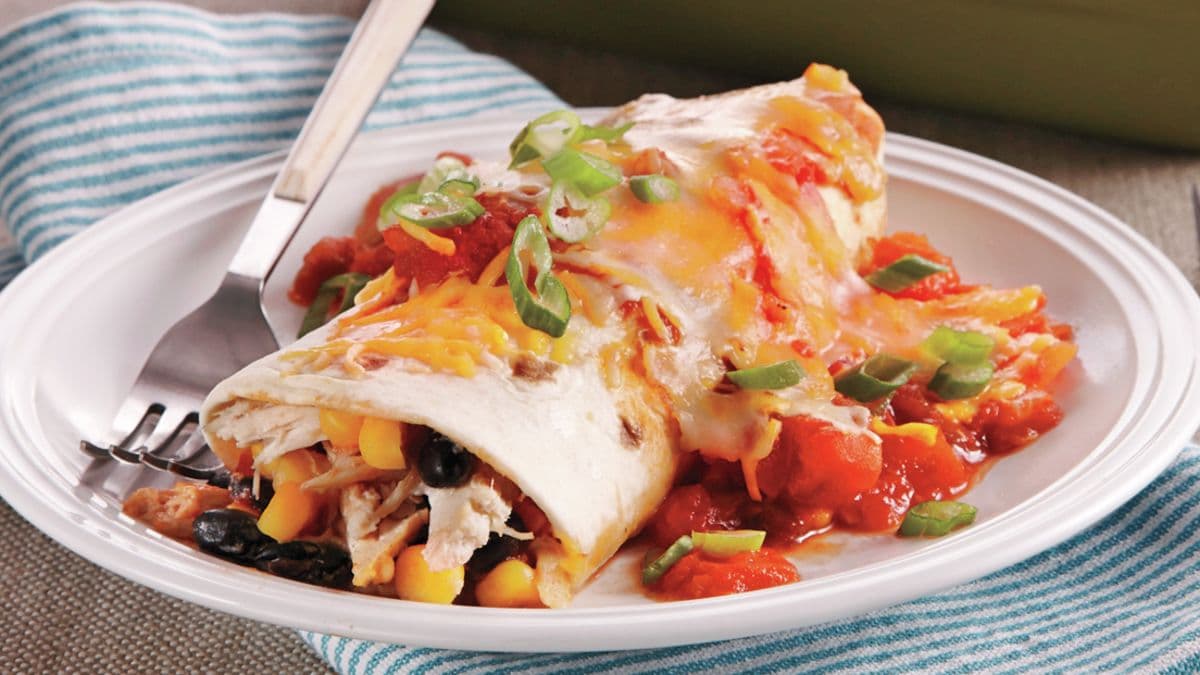 Chicken and Black Bean Burritos